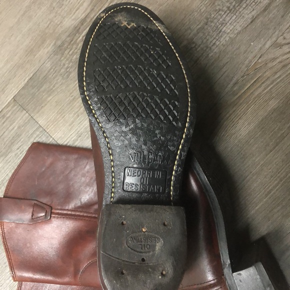 Vulcan Vibram Rich Brown Leather Cowboy Boots - Picture 6 of 15